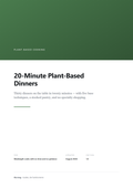20-Minute Plant-Based Dinners