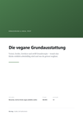 Cover: Die vegane Grundausstattung: Vorrat, Geräte und zwölf Grundrezepte