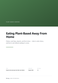 Eating Plant-Based Away From Home