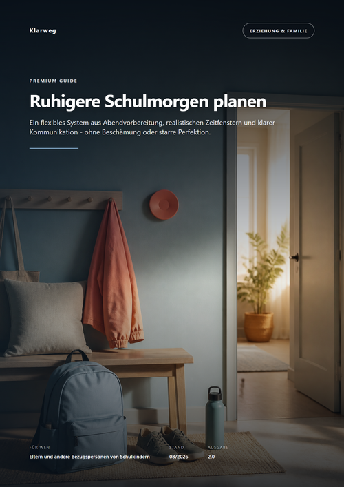 Morgens ohne Drama: Der Wochenplan für stressfreie Schulmorgen
