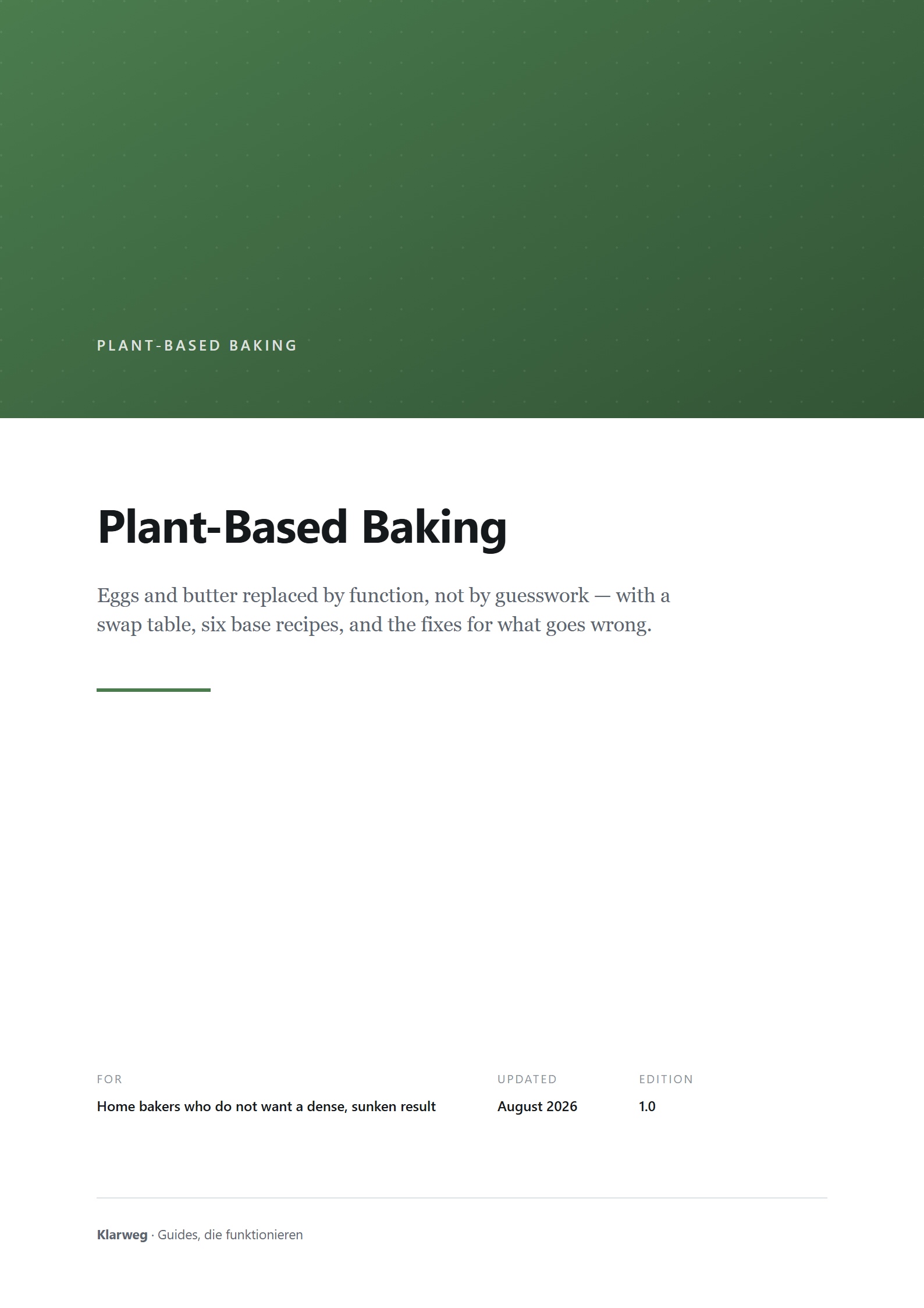 Plant-Based Baking