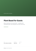 Plant-Based for Guests