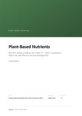 Plant-Based Nutrients
