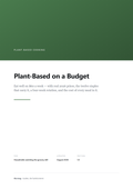 Plant-Based on a Budget