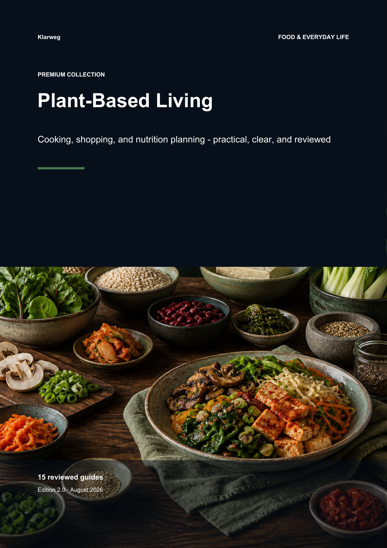 The Plant-Based Library: all 15 guides, from first shop to holiday table