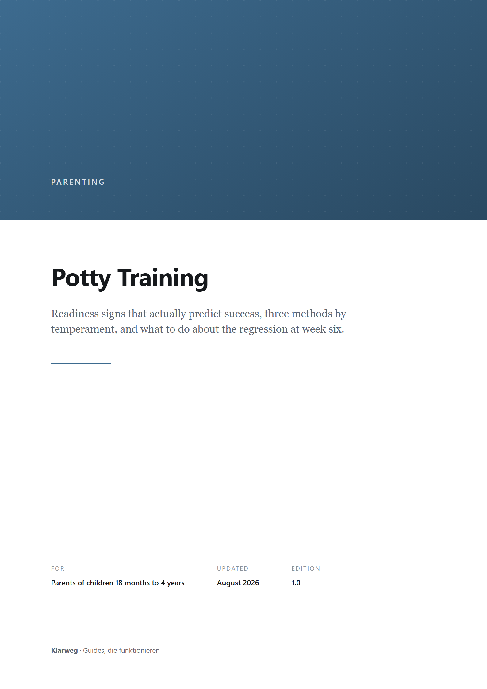Cover: Potty Training