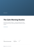 The Calm Morning Routine