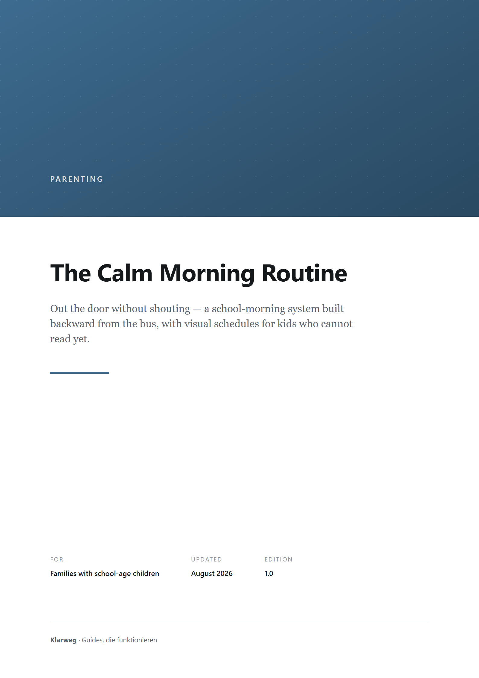 The Calm Morning Routine