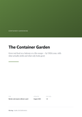 Cover: The Container Garden