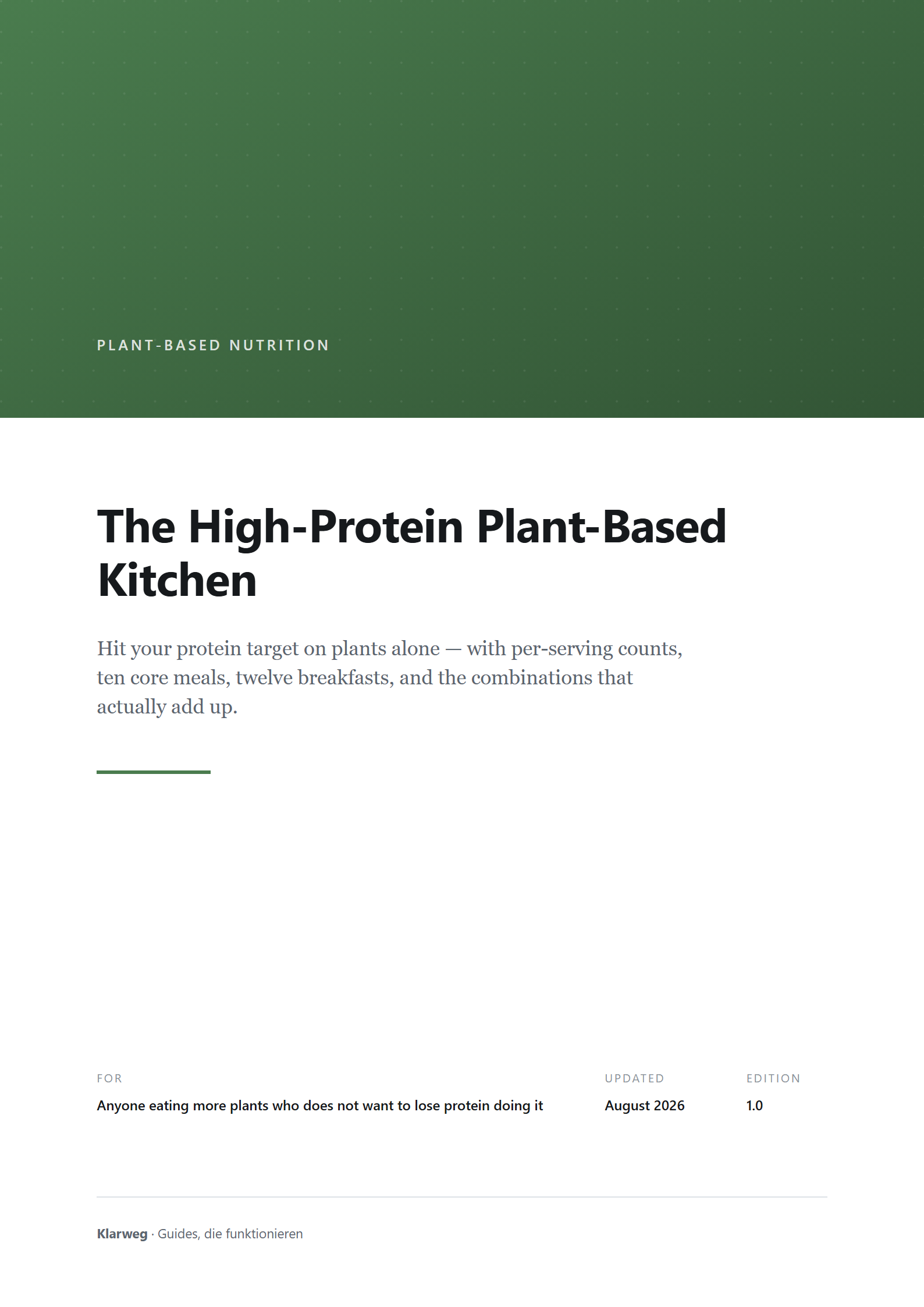 The High-Protein Plant-Based Kitchen