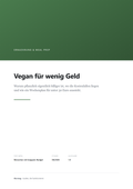 Cover: Vegan für wenig Geld: Wochenplan für unter 30 Euro
