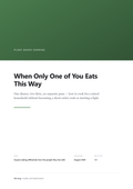 Cover: When Only One of You Eats This Way